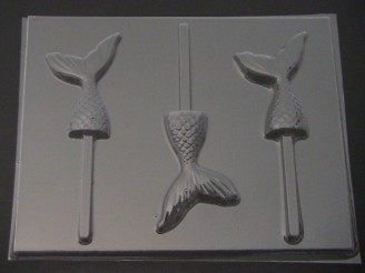 1721 Mermaid Tail Chocolate or Hard Candy Lollipop Mold
